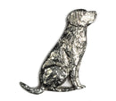 Labrador Retriever Sitting Pewter Pin