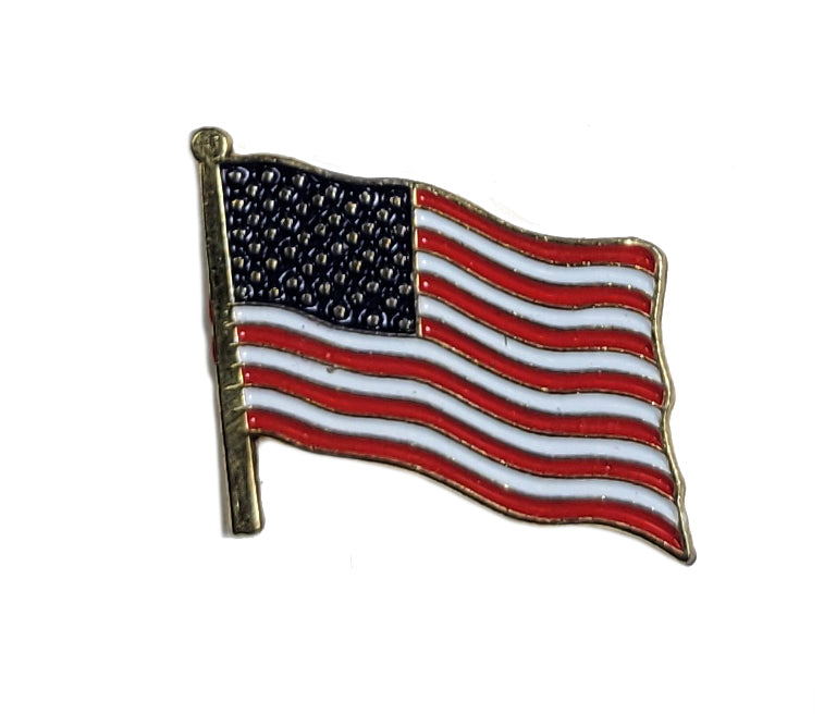 American Flag Pewter Pin