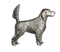 English Setter (with tail up) Pewter Pin