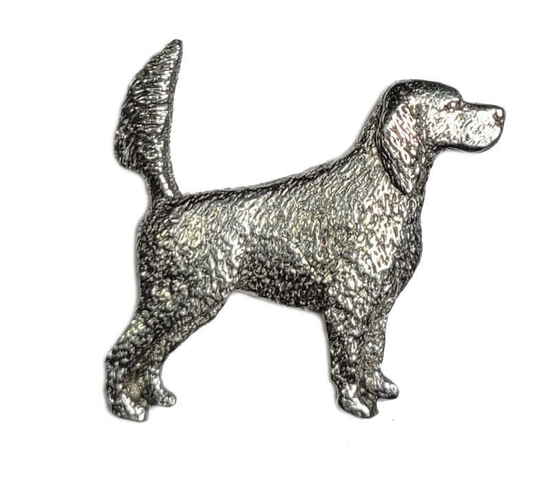 English Setter (with tail up) Pewter Pin