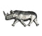 Rhinoceros Pewter Pin