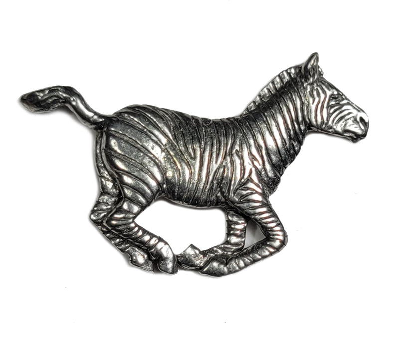 Zebra Pewter Pin