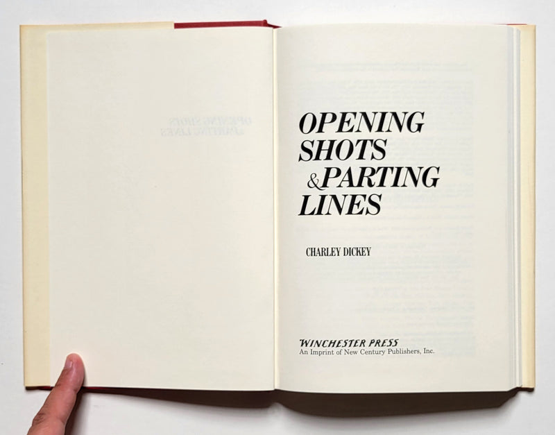 Opening Shots and Parting Lines