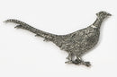 Walking Pheasant Pewter Pin