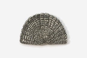 Tail Fan Pewter Pin