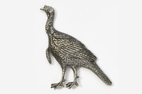 Alert Turkey Pewter Pin