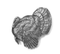 Strutting Turkey Pewter Pin