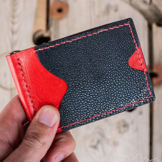 The Stingray Black & Red Money Clip